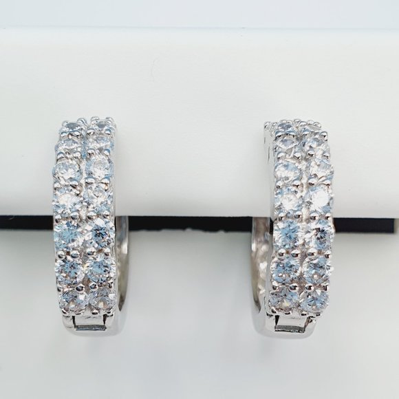 Jewelry - "925 Sterling Silver Cubic Zirconia Earrings, UU1P6A6156